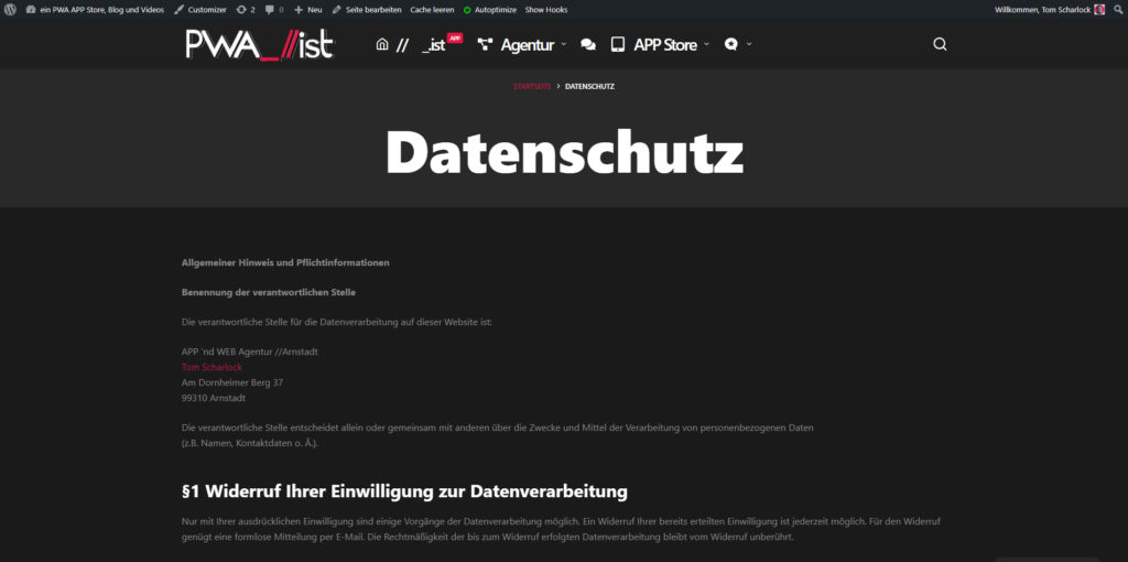 Datenschutz