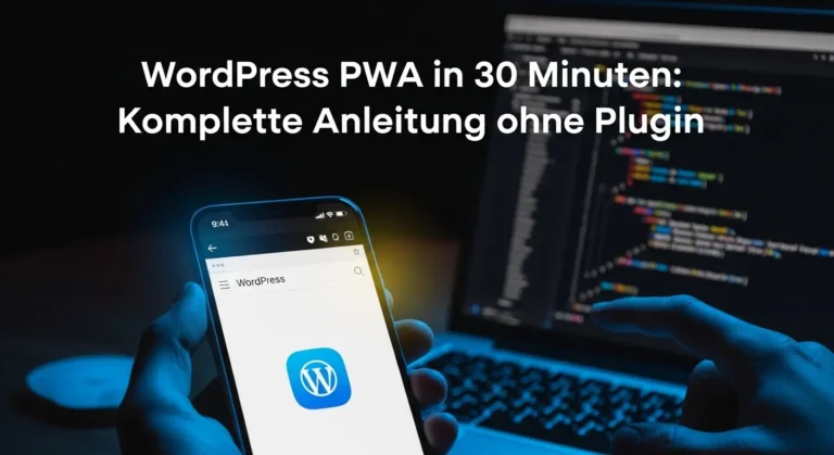 WordPress PWA in 30 Minuten: Komplette Anleitung ohne Plugin 16 Wordpress Pwa ohne Plugin - Featured Image