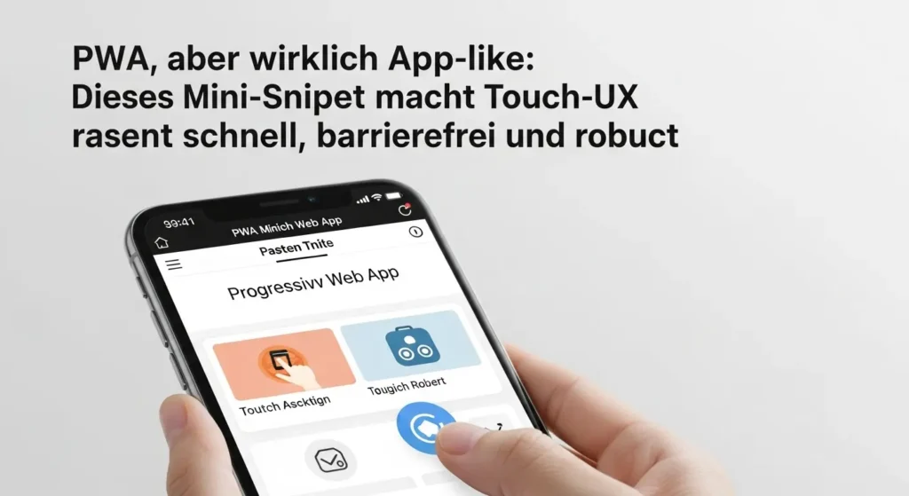 PWA, aber wirklich App-like: Dieses Mini‑Snippet macht Touch‑UX rasent schnell, barrierefrei und robust 6 pwa app like script.585Z